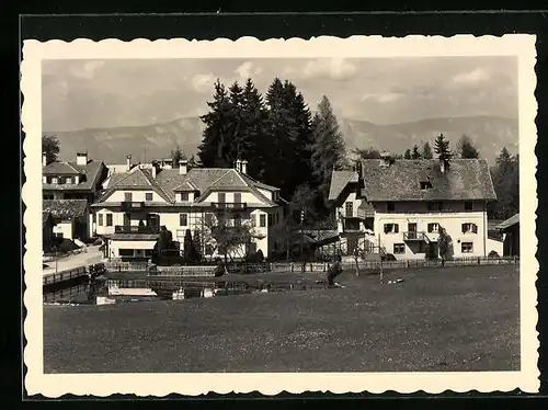 AK Oberbozen am Ritten, Ortspartie mit Pension Rittnerhof