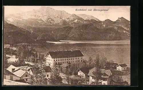 AK Kochel am See, Kochelsee mit Herzogstand