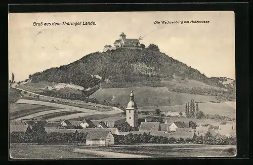 AK Arnstadt i. Thür., Wachsenburg mit Holzhausen