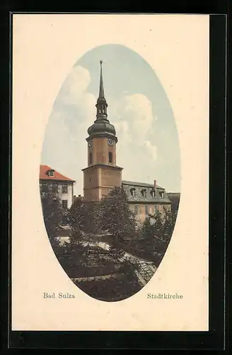 AK Bad Sulza, Blick zur Stadtkirche