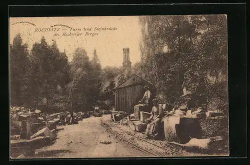 AK Rochlitz, Turm und Steinbrüche des Rochlitzer Berges