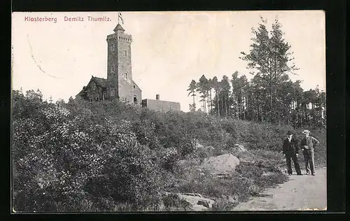 AK Demitz Thumitz, Klosterberg mit Turm