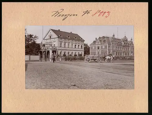 Fotografie Brück & Sohn Meissen, Ansicht Wurzen, Bahnhofstrasse mit Villa & Herrenhaus