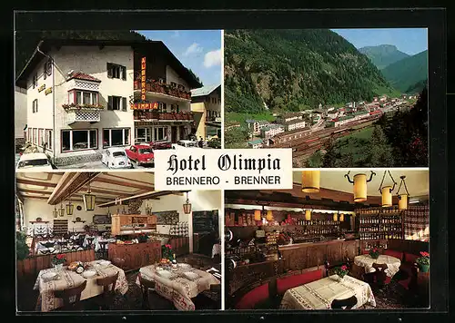 AK Brenner, Hotel Olimpia di Antoniol, Ortsansicht mit Bahnhof