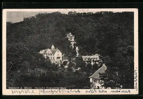 AK Bendorf a. Rh., Hedwig-Dransfeld-Haus aus der Vogelschau