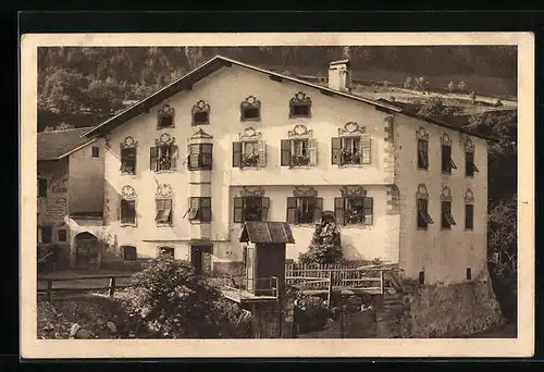 AK Klausen, Altes Bürgerhaus mit Wandmalerei