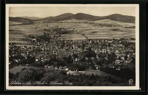 AK Löbau i. Sa., Blick vom Löbauer Berg