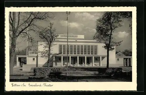 AK Zittau i. Sa., Grenzland-Theater