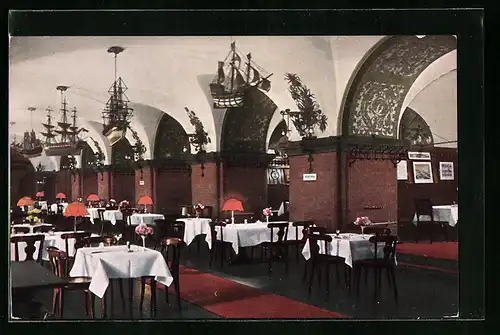 AK Hamburg, Gasthaus Ratsweinkeller Hamburg, Der Grundsteinkeller