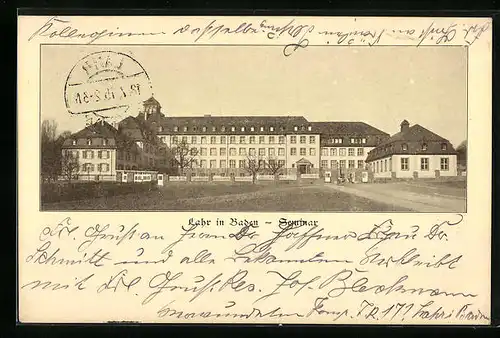 AK Lahr in Baden, Seminargebäude mit Zufahrt