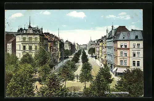 AK Köln-Neustadt, Hohenstaufenring aus der Vogelschau