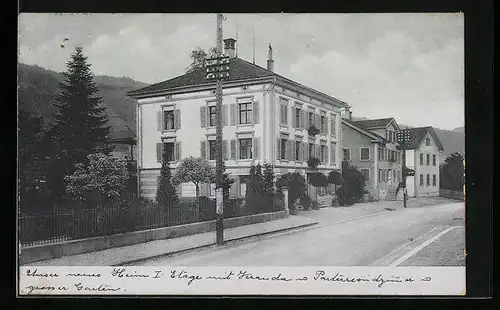 AK Ebnet-Kappel, Strassenpartie mit Wohnhäusern