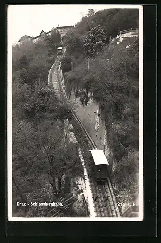 AK Graz, Abfahrt der Schlossbergbahn