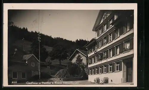 AK Schwellbrunn, Gasthaus und Pension zum Kreuz