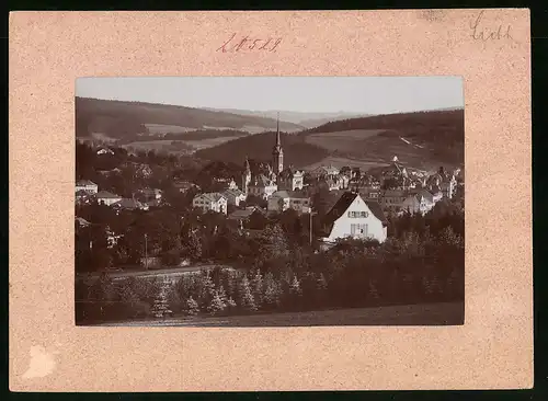 Fotografie Brück & Sohn Meissen, Ansicht Bad Elster, Blick in den Ort mit Haus König Johann und Kurhaus Astraea