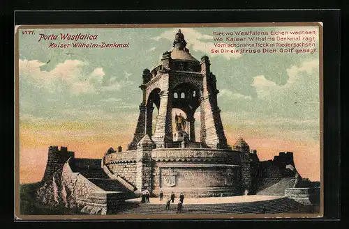 AK Porta Westfalica, Kaiser Wilhelm-Denkmal