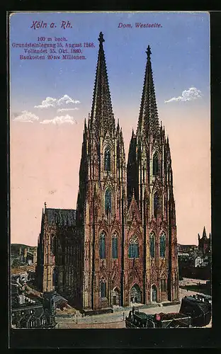 AK Köln, Blick auf den Dom