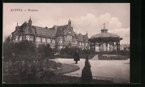 AK Hamburg-Altona, Blick zum Museum