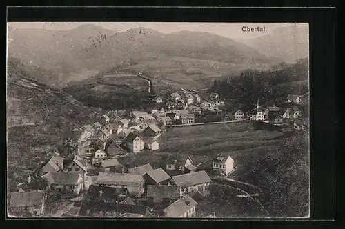 AK Obertal, Totalansicht aus der Vogelschau