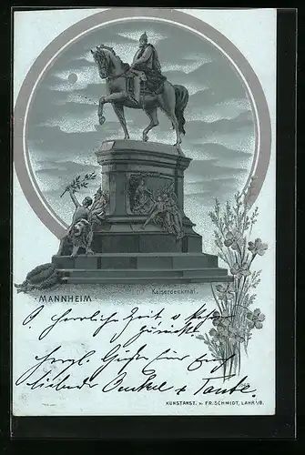 Mondschein-Lithographie Mannheim, Am Kaiserdenkmal