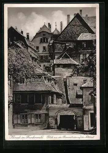 AK Kronach /Frankenw., Blick aus der Bienenstrasse auf die Altstadt