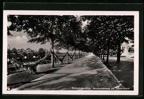 AK Berlin-Lichterfelde, Promenadenweg am Teltow-Kanal