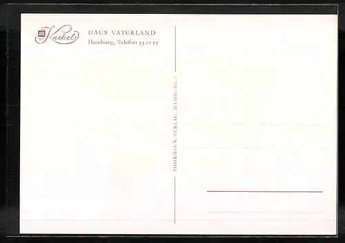 AK Hamburg, Gasthof Kachel im Haus Vaterland