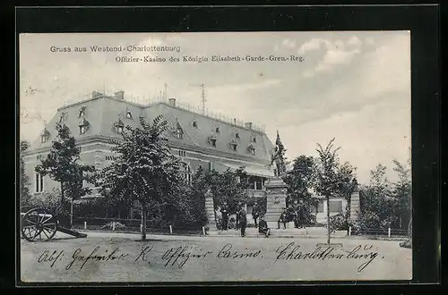 AK Berlin-Westend, Offizier-Kasino des Königin Elisabeth-Garde-Gren.-Reg