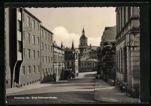 AK Meerane i. Sa., Ernst-Thälmann-Strasse