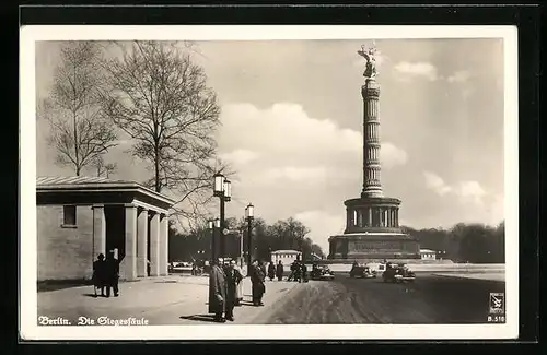 AK Berlin, Passanten an der Siegessäule