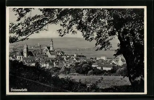 AK Donauwörth, Ortsansicht aus der Vogelschau