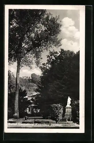 AK Gleichenberg, Partie am Wickenburg-Denkmal