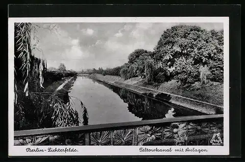 AK Berlin-Lichterfelde, Teltowkanal mit Anlagen