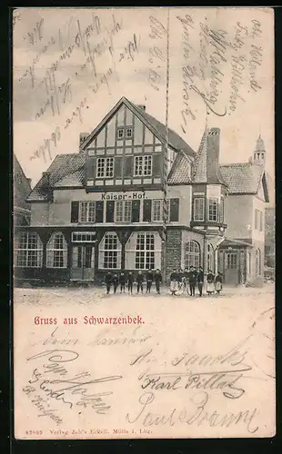 AK Schwarzenbek, Hotel Kaiser-Hof in der Strassenansicht