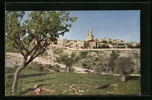 AK Jerusalem, Blick zum Berg Sion