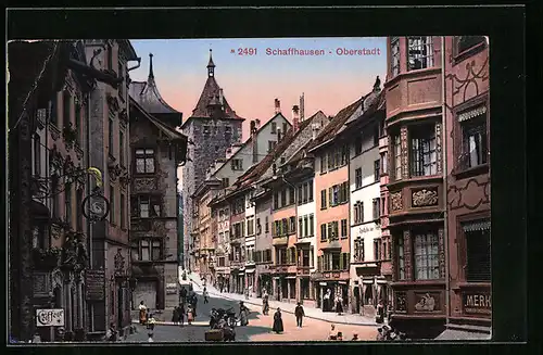 AK Schaffhausen, Strassenpartie in Oberstadt