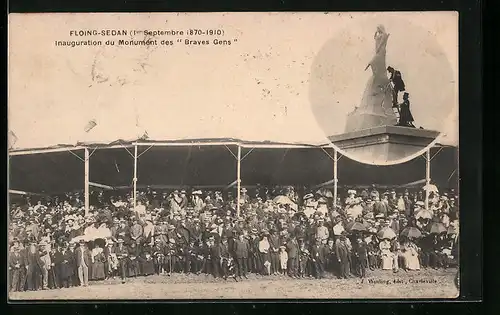 AK Floing-Sedan, Inauguration du Monument des Braves Gens