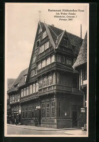 AK Hildesheim, Restaurant Altdeutsches Haus, Osterstrasse 7