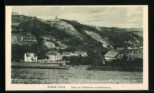 AK Bad Sulza /Th., Villen am Gradierhaus mit Sonnenburg