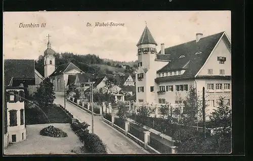 AK Dornbirn, Ansicht der Dr. Waibel-Strasse