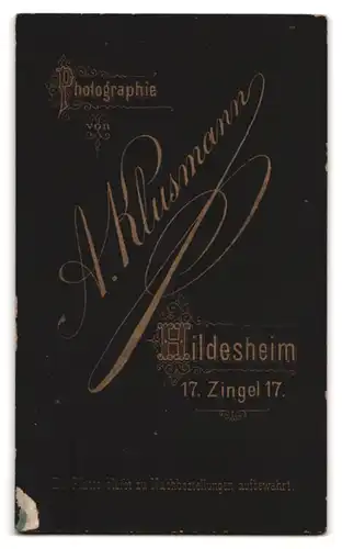 Fotografie A. Klusmann, Hildesheim, Zingel 17, ein Ehepaar, inszeniert