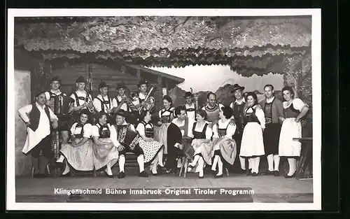 AK Innsbruck, Klingenschmid Bühne, Original Tiroler Programm