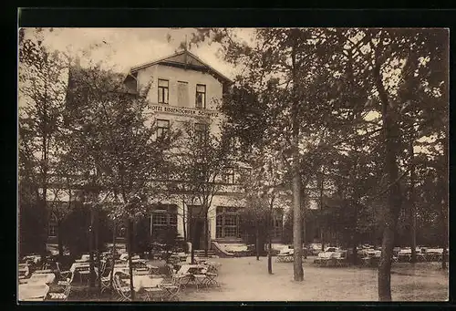 AK Harburg-Haake, Hotel und Restaurant Eissendorfer Schweiz, Teilansicht des Gartens