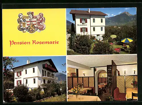 AK Marling bei Meran, Hotel-Restaurant Rosemarie in der Gampenstrasse 57