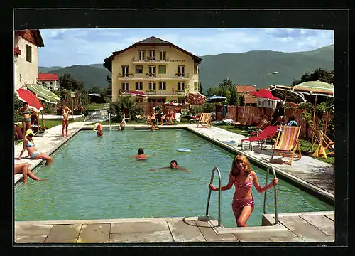 AK Tramin, Hotel-Pension Traminer Hof - Swimming Pool mit Gästen