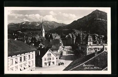 AK Dornbirn, Ortsansicht mit Restaurant