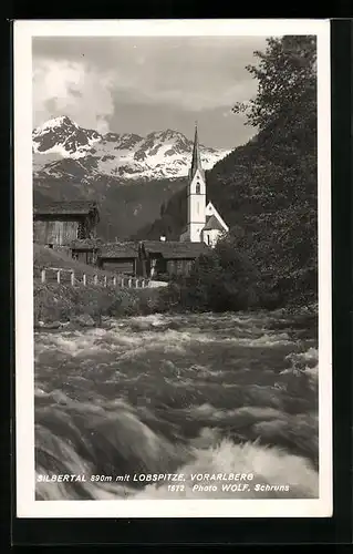 AK Silbertal, Ortsansicht mit Lobspitze