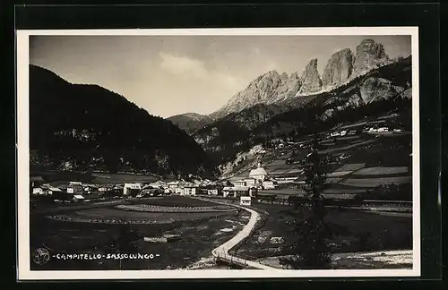 AK Campitello di Fassa, Ortsansicht aus der Vogelschau