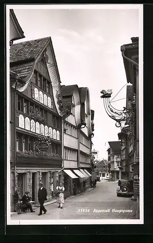 AK Appenzell, Hauptgasse, Löwen-Drogerie von Hans Dobler