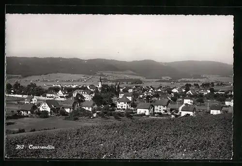 AK Courrendlin, Ortsansicht aus der Vogelschau